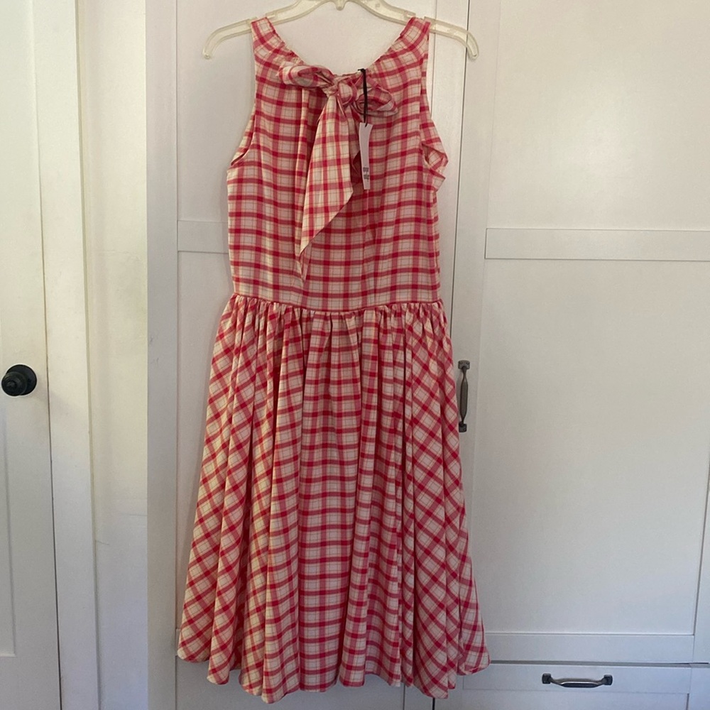 New with tags plaid unique vintage brand dress.